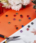 Varied color Lightweight Aluminum Bird Foot Rings Set With Serial ID Tags Split Leg Anklets for Pigeons Parrots Doves Hibiscus Birds