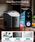 Portable Countertop Nugget Ice Maker With Carry Handle Pulls Out Real Deal Chewable Sonic Ice Fast Generating 38 Pounds Daily In Six Minutes To Keep Your Cool During Hot Weekends on kitchen counter.