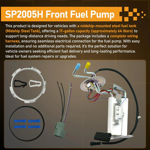 Ford F Series Front And Rear Fuel Pump Assembly For 1992 1993 1994 1995 1996 1997 F150 F250 F350 F250HD V8 fuel pump kit with wiring harness
