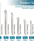 340 Piece Cotter Pin Set In Six Sizes 304 Stainless Steel Split Pins For Automotive And Power Equipment Lawn Mowers Trucks Tractors Engine Repair And General Hardware size chart
