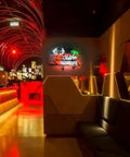 Lit Real Neon Bar Sign With Warm Glass Neon Light Handcrafted For Home Bar Club Pub Restaurant Café Bedroom Decor in a lounge setting