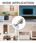 Soft Close Cabinet Door Hinges 20 Pack Concealed Stainless Steel Hinges for Frameless Cupboards showcased in various room settings