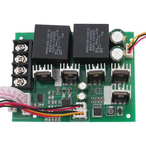 Ultra Tough Pwm Dc Brushed Motor Speed Controller Featuring Bright Tunable Digital Readout showing circuit board, relays, and connectors.