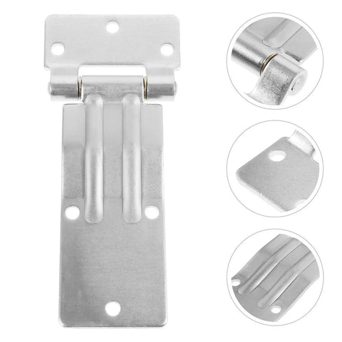 Beefy Heavy Duty Truck Door Hinges With Galvanized Steel Carriage Shaft, Smooth Operation And High Hardness, Stable Structure For Truck And Carriage Side Doors, Easy Install silver metal hinge