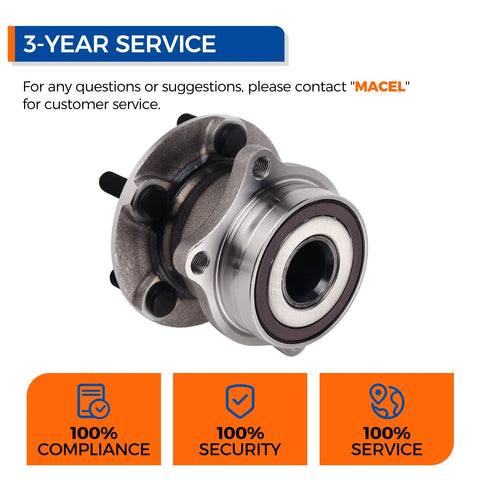 Rear Wheel Bearing And Hub Assembly Pair for Scion FR-S, Subaru BRZ, Crosstrek, Forester, Impreza, Legacy, Outback, Toyota 86