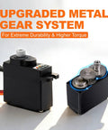 Beefy Torque Metal Gear Digital RC Servo 7.4V 10.5KG 180 Degree Angled Steering Servo inside view showcasing metal gears