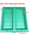 Durable Round Septic Lid With Frame For Lawn Drainage And Pull Hole Recessed Sewage Cover 39.4x39.4In top view