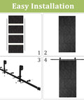 36 By 84 Inch Sliding Barn Door MDF With Waterproof Surface DIY Assembly Ready Pre Drilled Slab With Installation Hardware Kit