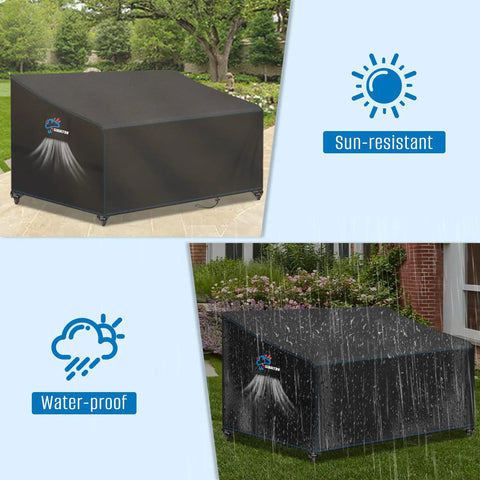 Heavy Duty 500D Oxford Waterproof Patio Loveseat Cover For 2 Seat Sofa 51W 27D 35H in sun and rain conditions