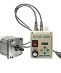 750W Silent Brushless Servo Motor with Speed Controller, 110V, shown with 15mm shaft and controller unit for belt sander and DIY lathe