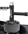 All-in-One Skate Tool Kit For Skateboard Maintenance, Portable T Tool With T-Type Allen Key And L-Type Phillips Head Wrench, Black