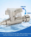 Beefy Three Eighths Inch Ball Valve For Pressure Washer Hose DN10 with stainless steel body and BSP threads.