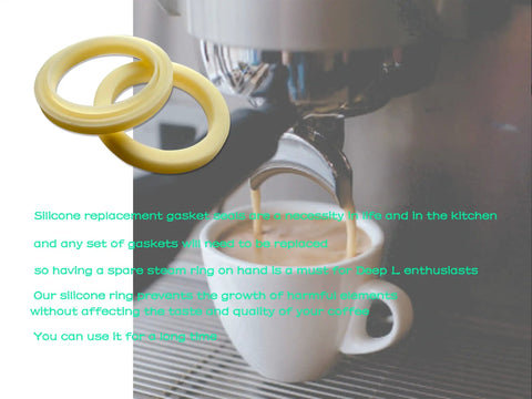 54mm Silicone Steam Ring For Espresso Grouphead Gasket Replacement Fits Breville And Sage Espresso Machines 870 878 880 860 840 810 500 450 No BPA Durable Seal Easy Install 2 Pack