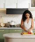 Modern kitchen with Brushed Gold Cabinet Pulls 3-3/4 Inch Hole Center, 10 Pack Solid Metal Kitchen Cabinet Handles