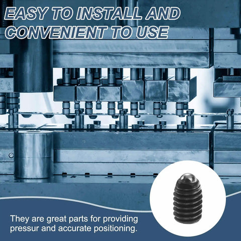 Kickass Grip 10 Pack M4 Thread Ball Plungers High Carbon Steel Hex Socket used in pneumatic systems for accurate positioning.