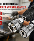 Adjustable Universal Socket Wrench Tool 10mm to 19mm Range 3 8 Inch Drive Ratchet Adapter for Power Drill DIY Auto Repair