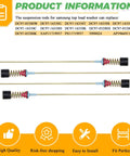 Washer Suspension Rod Replacement Kit For Front Load Models WA45T3200AW A4 WA45T3400AP A4 WA50R5200AW US WA45T3400AV A4 WA45H7000AW A2 And More Replaces DC97-05280W DC97-16350U DC97-16350T No Fuss Install, four 26.18in metal rods