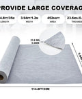 Heavy Duty Waterproof Membrane Roll For Showers And Saunas With Solid PE Fabric Underlayment Coating 452 Sq Ft Coverage showing size and thickness.
