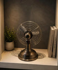 Industrial Chandelier Ceiling Fan | Remote Control, 3-Light Fixture, Rustic Farmhouse Lighting with vintage metal design and plant.