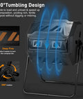 Dual Chamber Outdoor Compost Tumbler 42 Gallon with Sliding Doors and Gloves, showcasing 360° tumbling design for efficient composting.