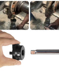 Pro Grade Kingpin Socket And Cap Removal Tool Kit for Mack Trucks Front Axles 16000 18000 20000 lb use and components close-up