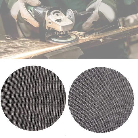 Ditch The Dust And Clog Issues With These 9 Inch Sandpaper Mesh Discs featuring super sticky hook loop backing and fine grind design.