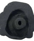 Back view of lion face mane style 2 inch cast iron pull for barn doors cabinets and drawers black rustic hardware