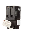 QPF2 GFCI Ground Fault Circuit Breaker, 50 Amp, 2 Pole, 240 Volt, 10,000 AIC, Self Test UL 943, Class A Protection with pigtail