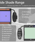 Diagram showing features of Auto Darkening Welding Helmet With Solar Power True Color Display Large Viewing Window Four Arc Sensors Wide Shade Range 4 To 5 9 To 9 13 Welder Mask For Pro Welders
