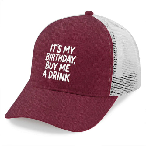Its My Birthday Trucker Hat Unisex Cool Baseball Cap With Modern Design And Adjustable Buckle One Size Fits Most Casual Party Wear For Men Women Youth