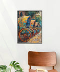 Fresh Bangladesh Rickshaw Canvas Wall Art Bringing Bold Bengali Street Vibes And Crispy Color Pop To Any Space Perfect For Living Room Or Bedroom Featuring Top Shelf Fade Resistant Quality And A Slick Frameless Layout. Close-up of colorful rickshaws.