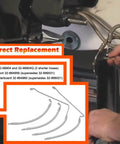 All In One Trim Tilt Hydraulic Ram Cylinder Hose Kit With Braided Stainless Steel Hoses for Alpha Drives installation view