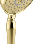 Bancroft Multifunction Handshower With 3 Spray Settings Handheld Showerhead in polished brass finish