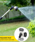 16 Inch Metal Watering Wand With 9 Spray Patterns, Built Tough Garden Hose Nozzle, watering shrubs with rotating sprayer