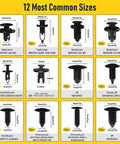 Premium Car Bumper Retainer Clips Compatible With Honda Prologue For Effortless Bumper And Side Panel Replacement Featuring Tough Nylon Expansion Design With Dedicated Removal Tool Included. 12 common sizes