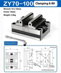 Top Shelf 4 And 5 Axis CNC Rotary Turntable Fixture Self Centering Vise Grip Machining Center Chuck ZY70-100 clamp with wrench.