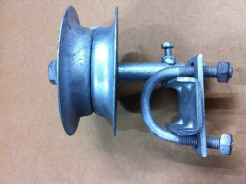 Sliding Chain Link Gate Hardware Kit with Rollers and Mounting Brackets for Residential and Commercial Gates Side View