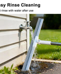 19.7 Inch Wide Floor Squeegee With 51-58 Inch Telescoping Stainless Steel Handle under outdoor water faucet for rinsing