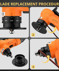 Blade replacement steps for Mini Pneumatic Chamfer Tool Set With Twenty Blades, Ten C Angles And Ten R Angles
