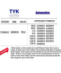 Sizing chart for Heavy Duty Multi Fit Truck Tire Inner Tube For 205-60R16 215-60R16 225-60R16 And 235-60R16 With TR13 Valve Stem