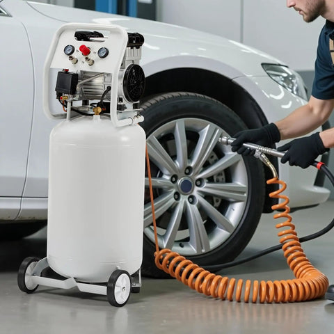 Albott 20 Gallon Electric Air Compressor With 18Hp Oil-Free Vertical Tank, Wheeled Portable Design For Tires And Tools, 120 Psi Max Pressure Stable Output Durable Steel Build Lightweight