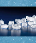 Countertop Nugget Ice Maker With Dispenser Churning Out Chewable Flake Ice On The Fly With Up To Three Hundred Fifty Pounds Daily Production Featuring Hassle Free Cleaning Panels For Your Bar Or Kitchen - Fresh nugget ice pieces on a dark surface.