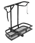 Heavy Duty Golf Cart Bag Holder With 2 Inch Receiver For EZGO Yamaha Club Car Carts, Rear Seat Bag Rack, Powder Coated Steel Black Finish