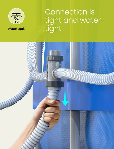 Split Pool Plunger Valve For Pool Filter Circulation Systems With Dual Hose Fittings Fits 1.25 Inch And 1.5 Inch Hoses Vacuum Ready Easy Flow Control And Quick Connect With Other Pool Fittings And Adapters For A Flexible DIY Setup, leak-free hose connection