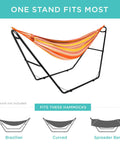 Adjustable Portable Hammock Stand For 9 To 14 Ft Hammocks, Outdoor Patio Steel Frame With Weather Resistant Powder Coating