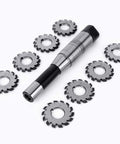 Beefy Gear Cutter Set For Lathe And CNC Mills DP16 Involute With 14.5 Degree Bore 22 R8 Shank Milling Arbor Holder Includes No.1 Through No.8 Gear Cutters Alloy Steel Tools For Precision Milling And Gear Machining
