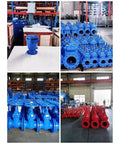 Heavy Duty Ductile Iron Swing Check Valve For Water Lines Featuring Resilient Sealing Faces in a warehouse setting.