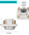 2 Pack Front Wheel Hub Assembly For Club Car DS And Precedent Golf Carts 2003 And Up Includes dimensions and details