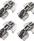 4pcs RV cabinet hinges with soft-close mechanism; marine-grade stainless steel, heavy-duty