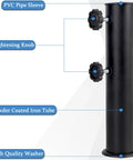 Beefy Heavy Duty Umbrella Base Tube For Outdoor Patio Umbrella Stand With Universal Pole Bracket Replacement Parts Metal Black Durable Iron Construction Fits Most Bases And Poles For Easy Setup